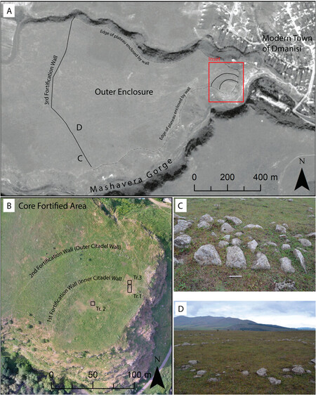 Map Of Dmanisis Gora Showing A Extensive Outer Enclosure Defended By A 1 Km Long