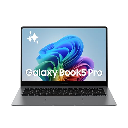 Samsung Galaxy Book5 Pro, Ordenador Portátil IA 14", Procesador Intel Core Ultra 5, 16GB RAM, Almacenamiento 1TB, Windows 11 Home, Gris, Teclado QWERTY Español