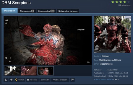 Escorpión rojo serious sam