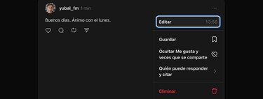Cómo editar tus publicaciones e hilos de Threads, y cuánto tiempo tienes para hacerlo