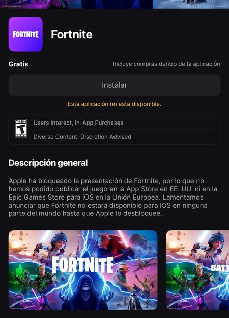 Fortnite No Disponible