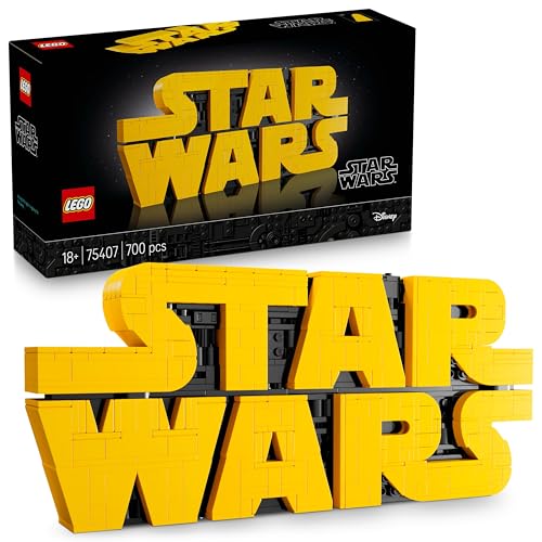 LEGO Star Wars 75407 Logotipo de Star Wars para Construir - Maqueta 3D de Colección para Adultos - Decoración para Hogar y Oficina - Regalo para Hombres, Mujeres, Adolescentes y Fans