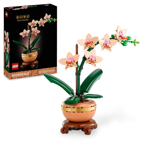 Botanical Miniorquídea, Orquídea Flor y Planta Artificial para Decoración del Hogar y Salón, Maqueta para Construir para Adultos, Regalo para Esposas, Mujeres, Madres, Pareja 10343