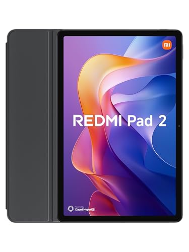 Xiaomi Redmi Pad 2 + Funda - Tablet de 11" 2.5K (MediaTek G100-Ultra, 4GB de RAM, 128GB de ROM, WiFi 5 + Bluetooth 5.3, Batería de 9000 mAh, Cargador no Incluido), Gris (Versión ES)